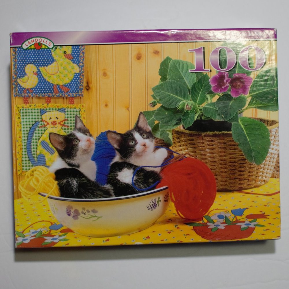 Landoll;'s Kittens in bowl 100 Piece  Puzzle